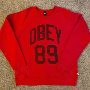 Obey "89" Red Crew Neck